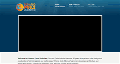 Desktop Screenshot of coloradopoolsunlimited.com